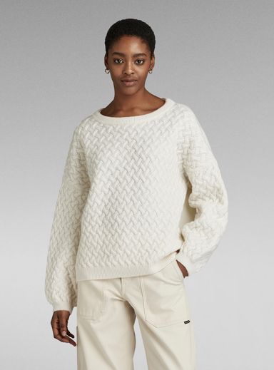 Chunky Loose Boat Knitted Sweater